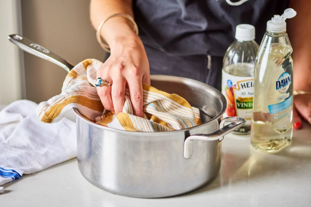 get rid of smells in dish towels